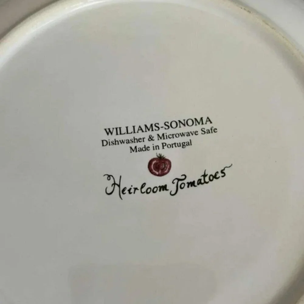 Williams Sonoma Heirloom Tomatoes Soup / Pasta Bowls - Pear Tomatoes